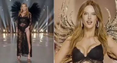 Model Kate Moss ve kızı Lila, Victoria's Secret defilesinde podyumu salladı