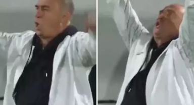 Ağzından çıkan kelimeye dikkat: Herkes Fatih Terim'in gol sevincini konuşuyor