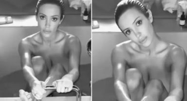 Eşinin banyodan videosunu paylaşan Kanye West tepki çekti