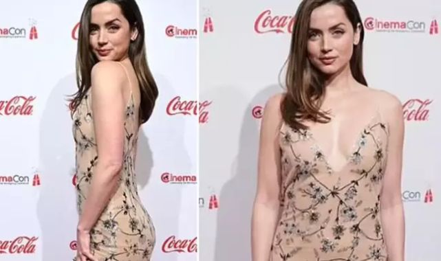 Tom Cruise ile görüntülenen Ana De Armas, dekolteli elbisesi ile göz kamaştırdı