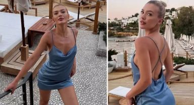 Melisa Döngel'den kovboy şapkalı cesur poz