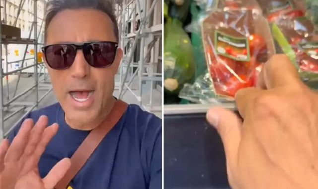 Almanya'da domates 20 euro mu? Mustafa Sandal markete gidip etiketleri çekti