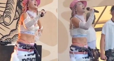 Hande Yener'in plaj konseri tarzına yorum yağdı: Pazarcı gibi olmuş